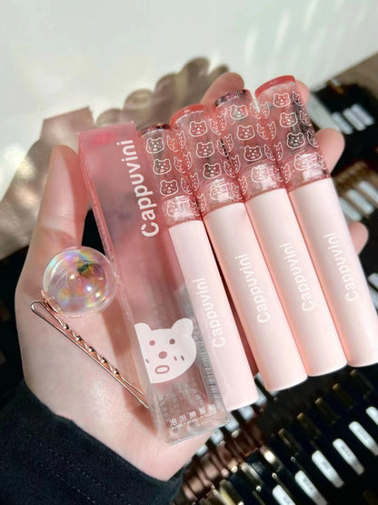 Cappuvini New Arrival Lipstick Lipstick Lip Makeup Lipstick Bubble lip glaze Mirror gloss glass lip glaze Student Lip Color Lipstick Liquid Lipstick