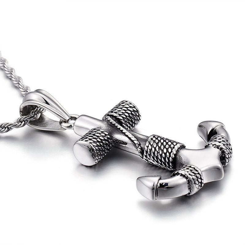 European And American Style Hot-Selling Fashion Navy Old Anchor Pendant Necklace Accessories Men'S Necklace