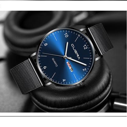 Men Watch Stainless Quartz WristWatches Waterproof Male Watches Fashion Wrist Watch Date Classic Valentines Gift