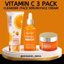 Vitamin C Brightening &amp; Anti-aging Skincare Set Facial Cleanser / Face Serum / Face Cream