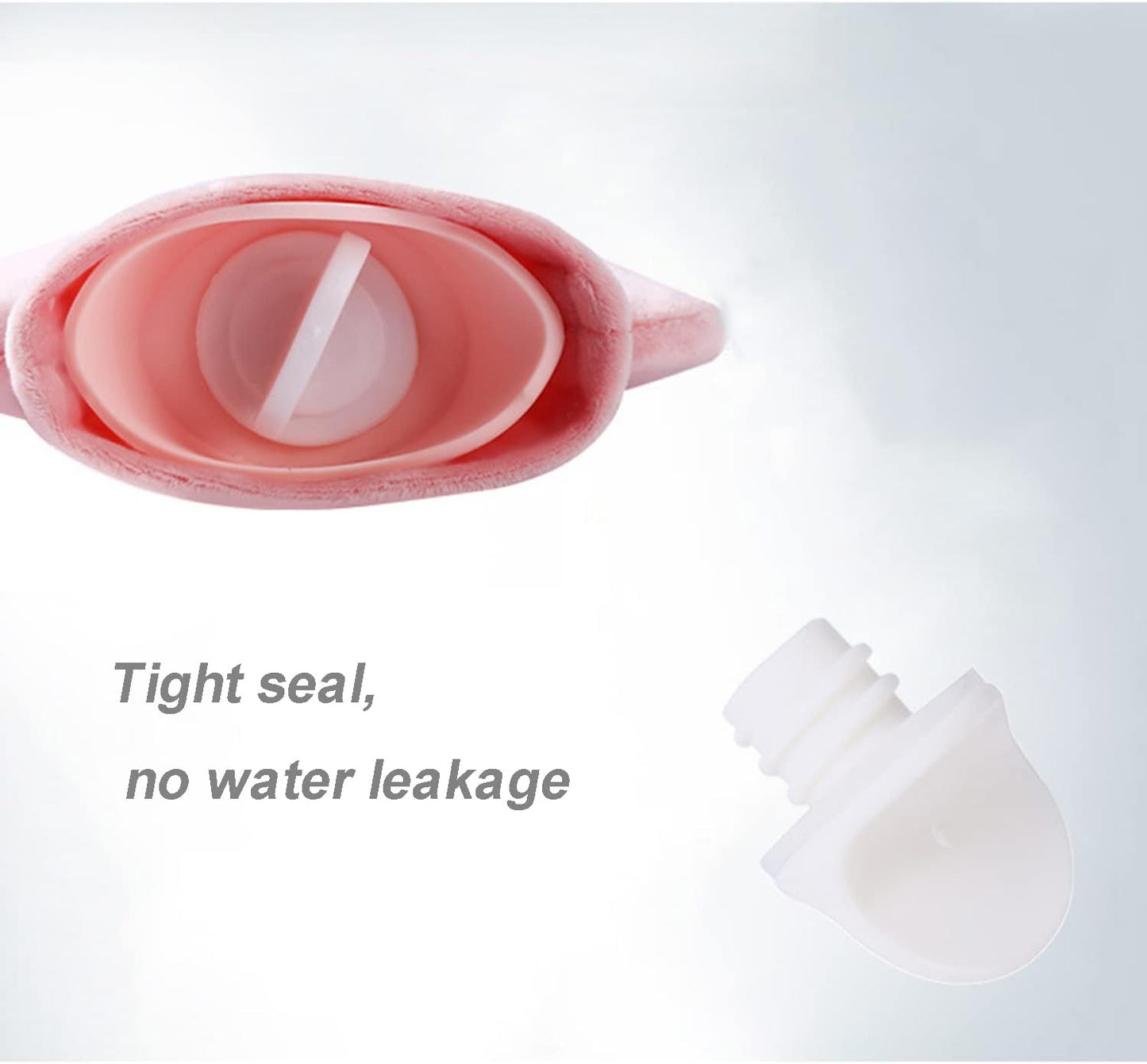 Cute Hot Water Bottles, 1L (34oz) Durable Large Hot Water Bag with Cartoon Plush Cover for Hot and Cold Compress Hand Feet Warmer Thickened Hand Warmer for Neck and Shoulder