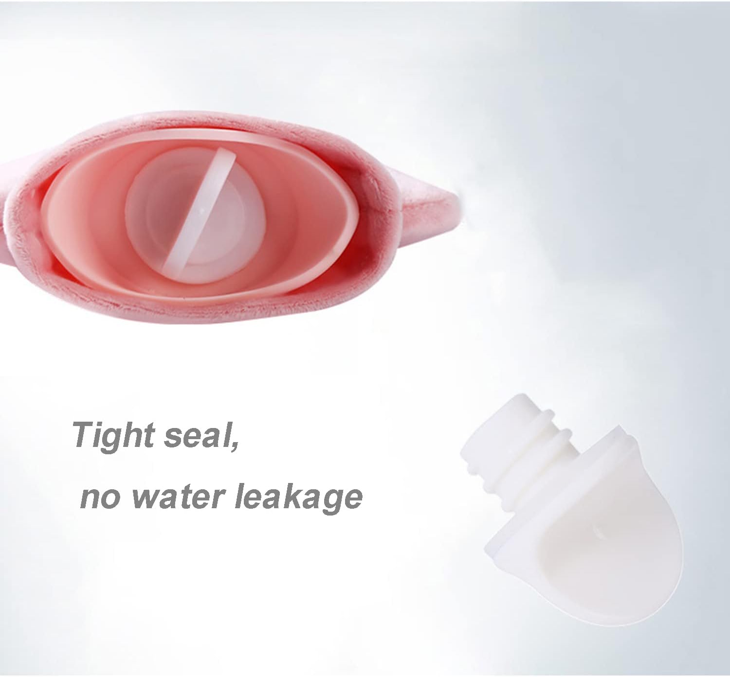 Cute Hot Water Bottles, 1L (34oz) Durable Large Hot Water Bag with Cartoon Plush Cover for Hot and Cold Compress Hand Feet Warmer Thickened Hand Warmer for Neck and Shoulder