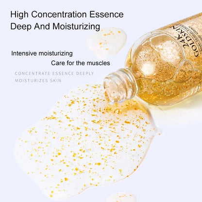 [Promotion] 100ml 24k Gold Hyaluronic Acid Nicotinamide Face Serum Anti Aging Facial Lifting Collagen Essence Skin Care Whitening Serum