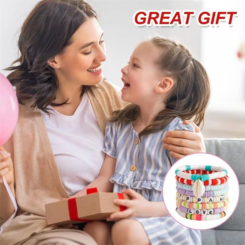 6000 Pcs Clay Beads for Bracelet Making Kit, 24 Colors Flat Round for Jewelry Bracelet Necklace Earring Making for Girls 8-12, Gift