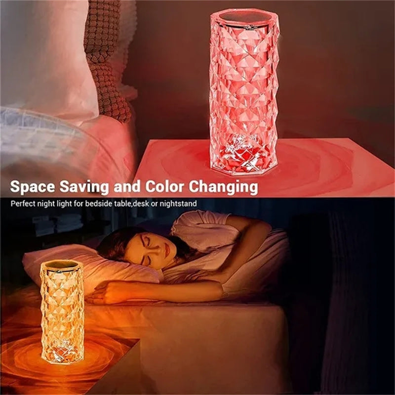 Rose Decorative Lamp Touch Switch Creative Small Gift Bedside Romantic Atmosphere Nightlight