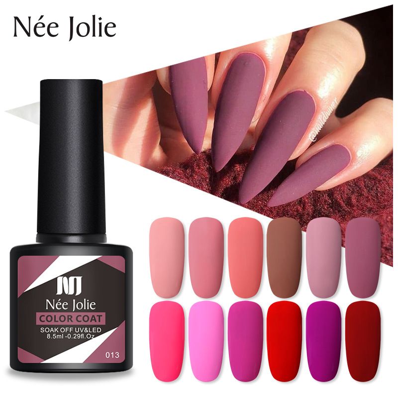 4PCS/SETS New frosting effect fashionable women's nail polish glue set 4-color small set nail enhancement