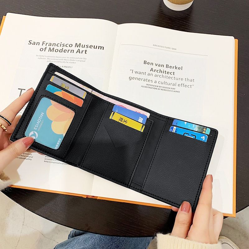 Women Wallet Ladies Coin Purse Tri-fold Geometric Patterns Wallet