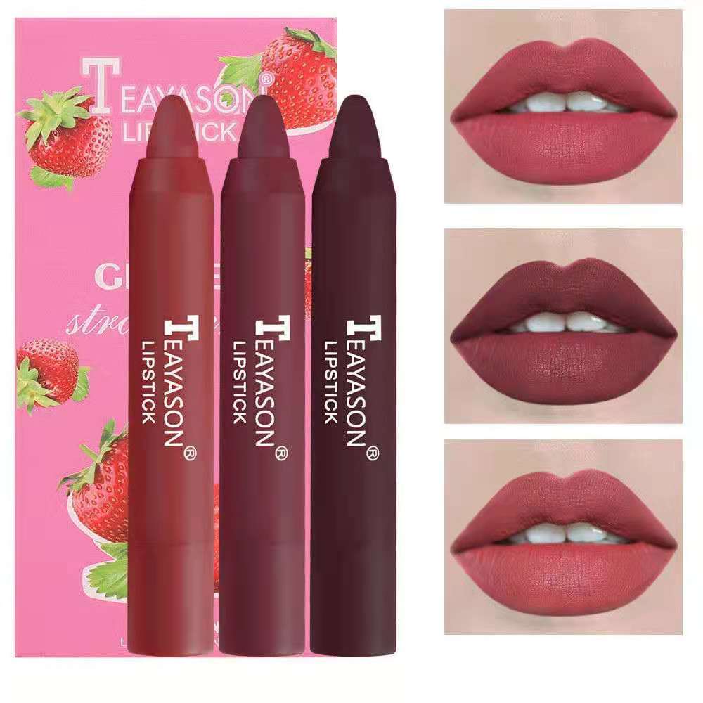 3pcs/set Velvet Matte Lipsticks Pencil Waterproof Long Lasting Lip Tint Pen Makeup Cosmetics