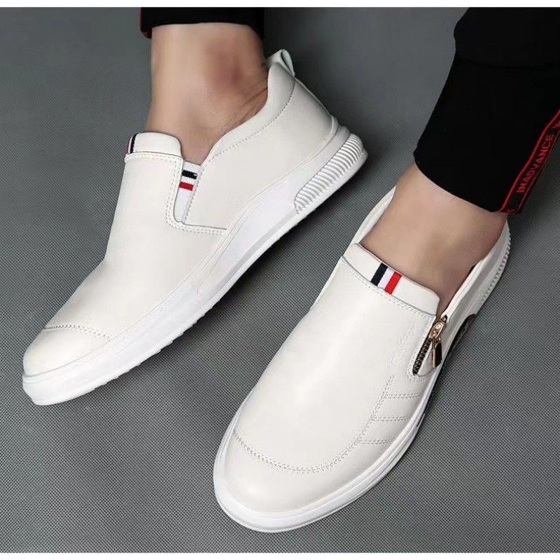 Men's Casual Shoes Men Breathable Fashion British Non-slip Shoes Business bean PU Leathe Shoes Loafer