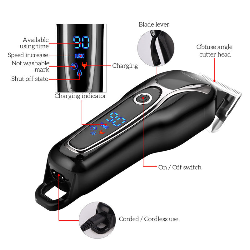 New Arrival Professional Rechargeable Electric Hair Clipper Hair Trimmer Hair Cutting Machine for Child Adults