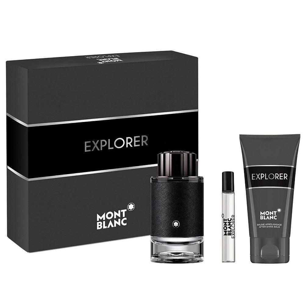 Mont Blanc Explorer Men EDP 3 Piece Gift Set with Mini & ASB