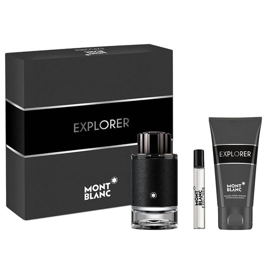 Mont Blanc Explorer Men EDP 3 Piece Gift Set with Mini & ASB