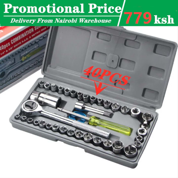 Motorcycle Bike Car Repairtools 40 PCS Socket Spanner cocket wrench kits plus screwdriver