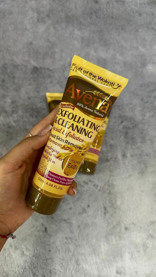 Fruit Of The Wokali Avena Exfoliating Face and Body Scrub Exfoliates Dead Skin Cells Leaving Your Skin Smooth and Soft Removes and Clears Acne Improve Skin Tone Face Scrubs