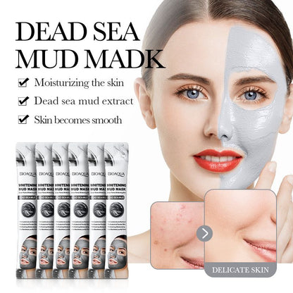 7pcs BIOAQUA Deep Mineral Dead Sea Facial Mask Sheet Moisture Mud Mask Face Care Skin Care Set Acne Sunscreen Pores Moisturizing Oil-control Anti-aging Replenishment Facia Product