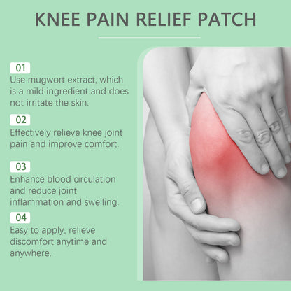 12PCS Mugwort Patches Knee Pain Relief Wormwood Patches Foot Care Herbal Pads Plaster Joint Pain Arthritis Sticker Wormwood Cervical Spine Paste Rheumatic Diseases Knee Patch