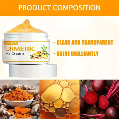 JAYSUING Turmeric Face Cream Anti-aging Anti-Wrinkle Brightening Lifting Facial Cream Antioxygen Repair Facial Serum Moisturizing Cream Face Neck Skin Care Cream