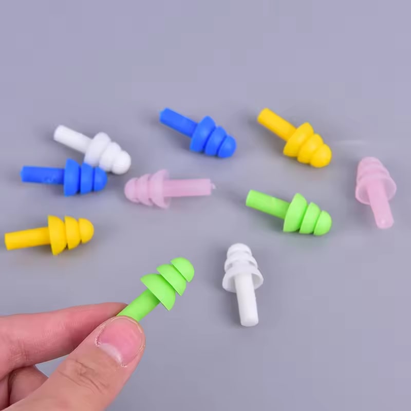 5 Pairs Soft Ear Plugs Swimming Silicone Waterproof Dust-Proof Earplugs,Silicone Ear Plugs Sound Insulation Ear Protector Anti Noise Snore Comfortable Sleeping Swimming Earplug Noise Reduction
