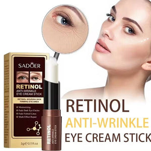 SADOER Retinol Eye Cream Stick Anti Dark Circles Under the Eyes Moisturizing Firming Eyes Cream Eye Skin Care Products