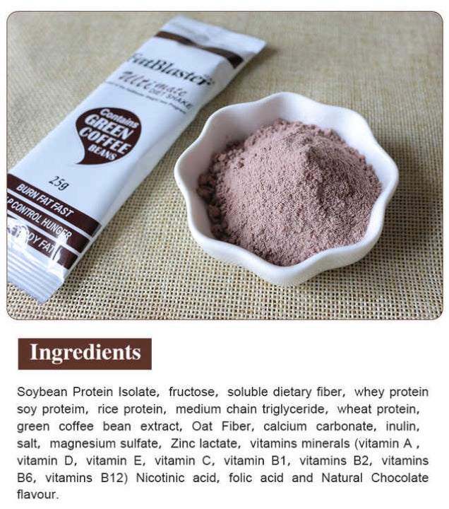 Wins Town Fat Blaster Diet Shake , Weight Loss Meal Replacement with green coffee, Chocolate Flavor