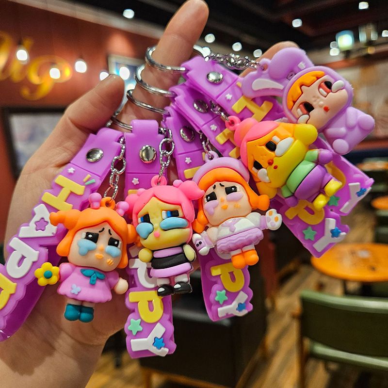 Creative Cartoon Crying Baby Doll Keychain Exquisite Car Keychain Net Celebrity Pendant Keychain Gift