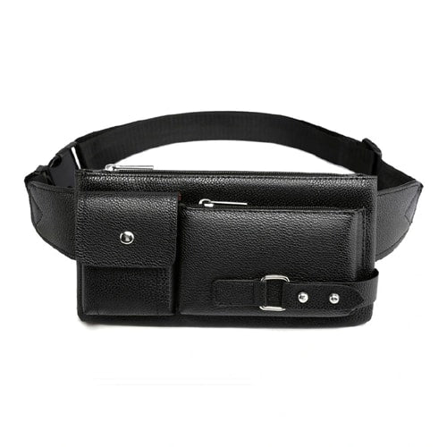 Fashion Waist Bag Fanny Pack Crossbody Pouch Waist Bag For Men Women Shoulder Bags Adjustable Shoulder Strap Fanny Pack Purse Large Phone Belt Bag PU Leather Outdoor Travel Phone Bag Zipper Closure