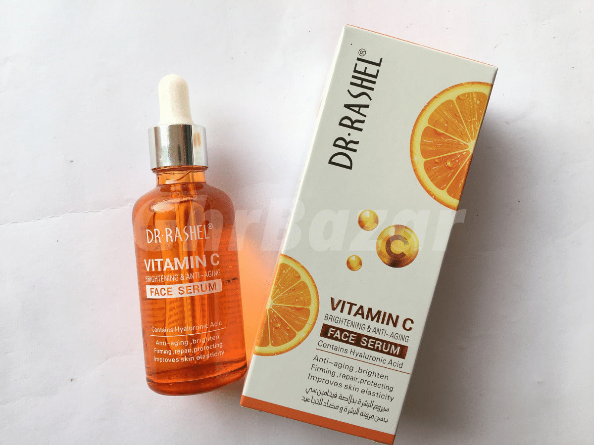 Dr. Rashel Vitamin C Brightening & Anti-Aging Face Serum with Hyaluronic Acid Firming, Repair Collagen