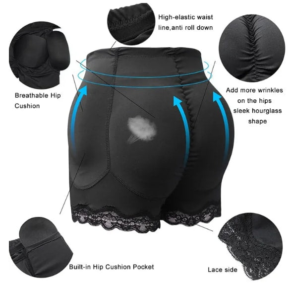 Women Hip Enhancer Body Shaper Underwear With Hips Pads Filler Sexy Big Butt Enhancer Control Panties Belly Smooth Shapewear Fake Buttock Plus Size