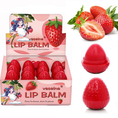 Strawberry Shape Strawberry Lipbalm Gloss Lip Balm - Vaseina