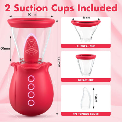 Sucking Vibrator Sex Toys for Women 3 Sucking 7 Tongue Licking APP Control Vibrator with 2 Suction Cups Adult Sex Toy for Nipple Clitoral Stimulator Clit Pussy Pump Female Sex Toys