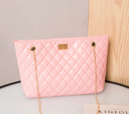 Big Tote Bags for Women Chain Crossbody Bag Diamond Lattice Shoulder Bag Female Large Leather Plaid Shopper Handbags