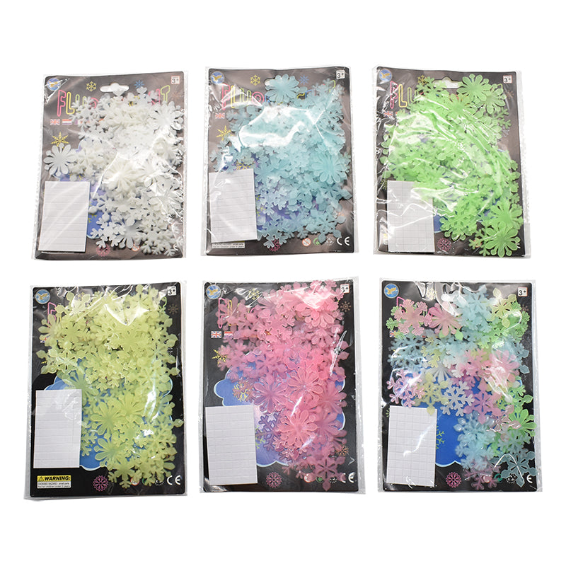 Home Decor Luminous Snowflake Wall Stickers Glow In The Dark Decal for Kids Baby Rooms Bedroom Home Decoration
