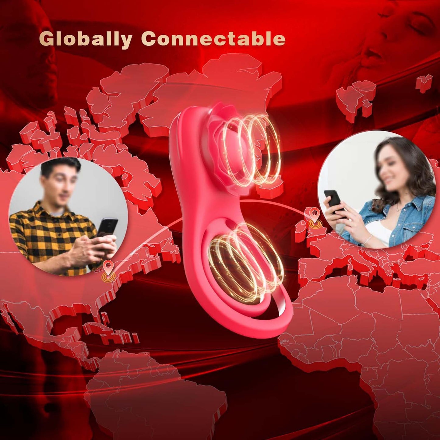 Male Cock Ring APP Virbator with Clitoral Anal Stimulator Remote Control Vibrating Dong Penis Ring G Spot Clitoral Pleasure Masturbation Prolonged Ejaculation Enhancing Sex Toy Gift for Men Couples