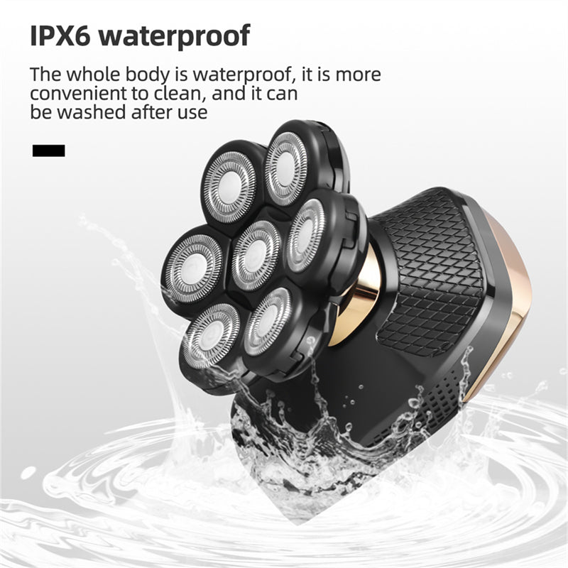 Men's Rechargeable Shaver 7D Floating Shaving Head Beard Trimmer 5 in1 Rechargeable Shaver Multifunctional Trimmer For Men