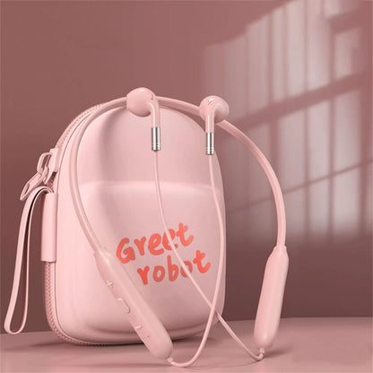 Wireless Headset Neck Hanging Stereo Earphones Noise Reduction Exercise Running Binaural Headphones 9D Sport Portable Headset