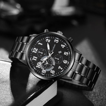 New Fashion Mens Sports Watches Luxury Fake Three Eye Six PinCalendar Quartz Wristwatch Business Watches Man Clock