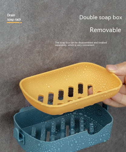 Wall-Mounted Soap Box With Hooks Soap Dish soap holder