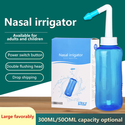 Nasal Irrigator Nose Cleaner 300ml 500ml Nasal Irrigator Nasal Wash Salt Neti Pot Avoid Alle+rgic Rhinitis Sinusitis Cure Adult Children Therapy
