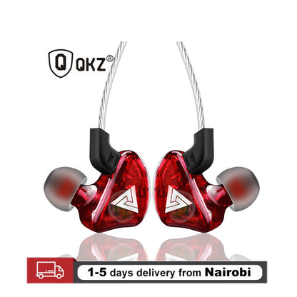 QKZ Brand Sports Earphones Running Earbuds Super Bass Music Stereo Earbuds With HD Mic High Quality Wired Earphones