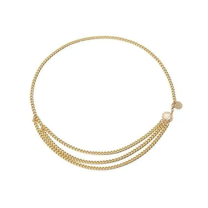 Women Waist Chain Silver Gold Color Sexy Multi-layered Retro Tassels Waist Belt Chain Female Jewelry