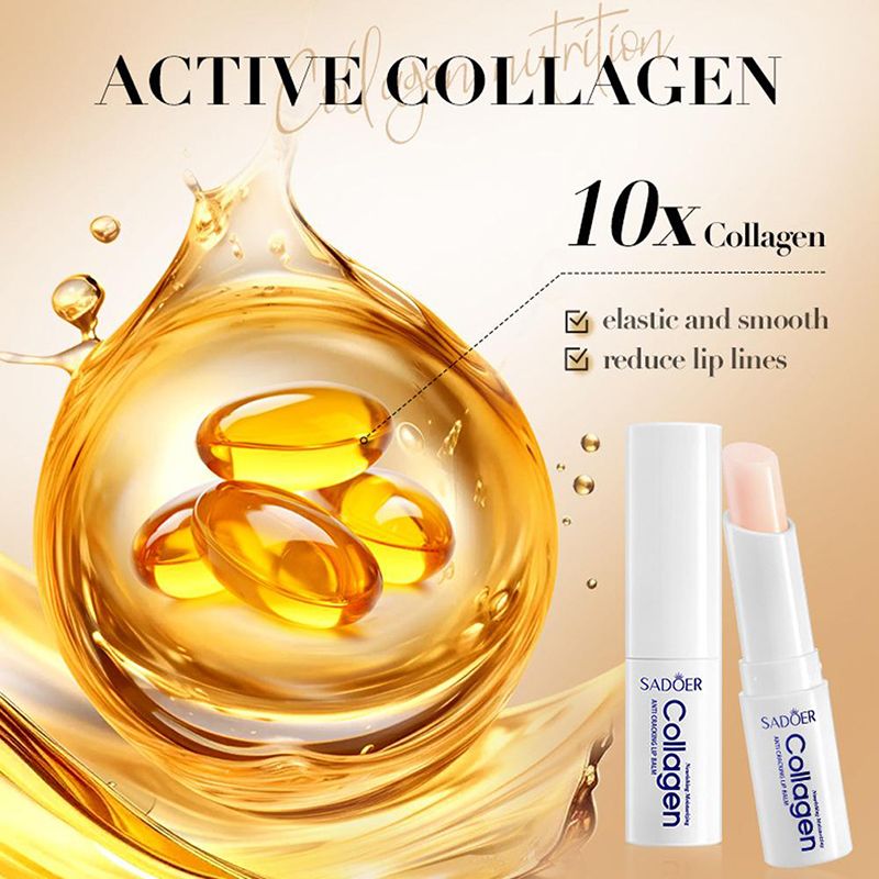 Collagen Lip Balm Lasting Moisturizing Anti Cracking Repair Nourishing Improve Hydration Plumping Lipstick Skin Care