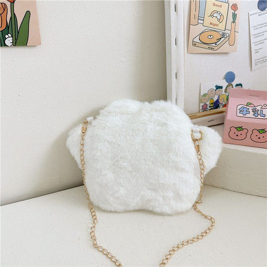 New Arrivals Plush Women's Handbags Oblique Span Cute Women's Bag Handheld Wool Bag Autumn And Winter Jacketed Shoulder Bag Crossbody Bags