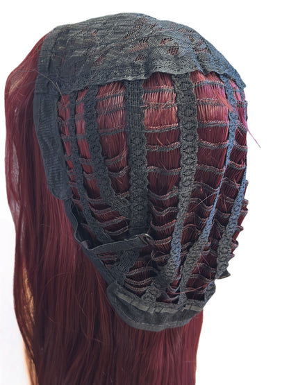 Synthetic Long Straight Wigs - 28 inch Vibrant Red | Natural Look(African Women, Quick Install, Birthday Gift,Affordable party wigs)