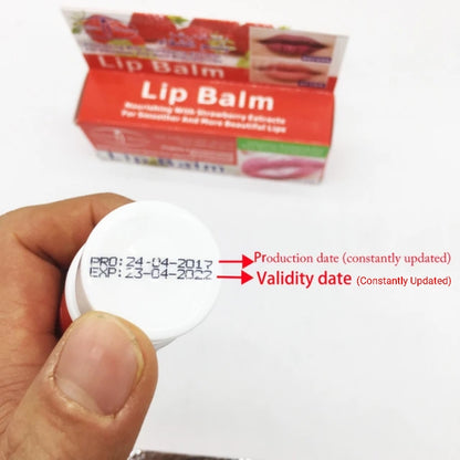 Lip Balm Moisturizing Emollient Strawberry Extract Flavor - Aichun Beauty