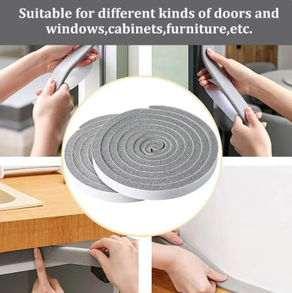 Door Window Sealing Strips Sound-Proof Foam Weatherstrip Noise Insulation Draft Excluder Bottom Seal Strip Blocker Wind Guard