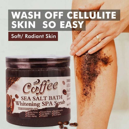 Coffee Sea Salt Bath Brightening & Whitening SPA Scrub Exfoliating Face Body Dead Skin - Dr Meinaier