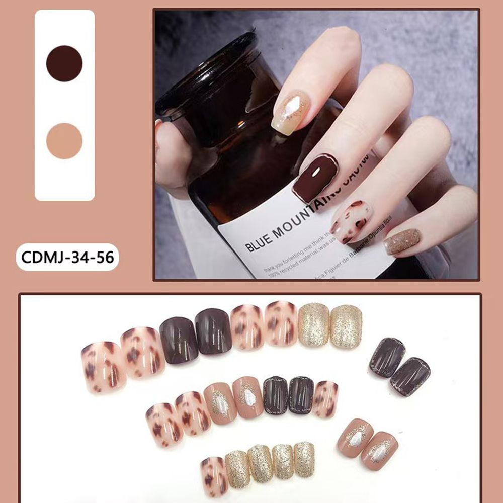 Fashion fake nail patch Wearable Nail patch Reusable nail patch wearable nail removable nail patch finished