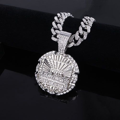 new last supper pendant necklace for men pendant with cuban chain necklace iced out bling bling chain gift fashion necklace hip hop rapper jewelry accessories for men/women