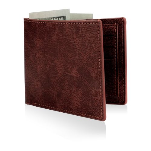 PU Leather Wallet for Men, Slim Bifold Wallet with 8 Credit Card Holder, Mens Slim Multi-Slots Minimalist Card Holder