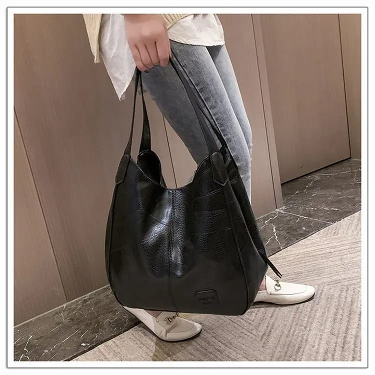 Soft Leather Large Bags Women's Luxury Handbags Lady Shoulder Bags Female Large-capacity Bags Fashion PU Waterproof Tote Bags